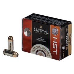 Federal P380HST1S Premium Personal Defense Micro 380ACP 99gr HST Jacketed Hollow Point 20 Per Box/10 Case