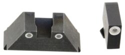 AmeriGlo GL329 Optic Compatible Sight Set for Glock  XL Tall Green Tritium White Outline Front Sight-Green Tritium White Outline Rear Sight