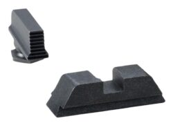 AmeriGlo GL429 Optic Compatible Sight Set for Glock  XL Tall Serrated Front Sight-Black Rear Sight
