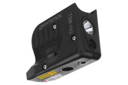 Nightstick TSM11G Tactical Weapon-Mounted Light w/Green Laser Black Polymer Compatible w/ Glock 42/43/43X/48, 150 Lumens White LED Bulb/Green Laser, 104 Meters Beam, Trigger Guard Mount