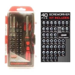 Birchwood Casey PROSDS Pro Screwdriver Kit  40 Pieces Includes Slotted/Philips/Torx/Hex Heads