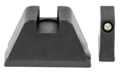 AmeriGlo GL811 Optic Compatible Sight Set for Glock  3XL Tall Green Tritium Black Outline Front Sight-Black Rear Sight