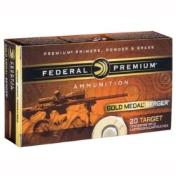 Federal GM223BH73 Premium Gold Medal 223Rem 73gr Berger Open Tip Match 20 Per Box/10 Case