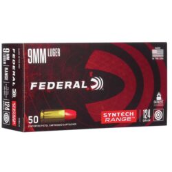 Federal AE9SJ2 American Eagle Syntech Range  9mmLuger 124gr Total Syntech Jacket Flat Nose 50 Per Box/10 Case