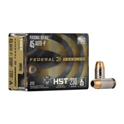 Federal P45HST1S Premium Personal Defense 45ACP+P 230gr HST Jacketed Hollow Point 20 Per Box/10 Case