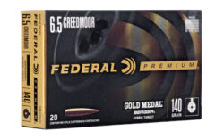 Federal GM65CRDBH2 Premium Gold Medal 6.5Creedmoor 140gr Berger Hybrid Target 20 Per Box/10 Case