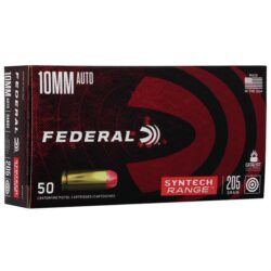 Federal AE10SJ1 Syntech Range 10mmAuto 205gr Total Syntech Jacket Flat Nose 50 Per Box/10 Case