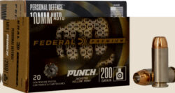 Federal PD10P1 Punch Personal Defense 10mmAuto 200gr Jacketed Hollow Point 20 Per Box/10 Case