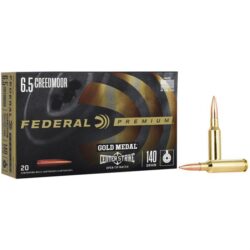 Federal GM65CRDOTM1 Gold Medal Centerfire Rifle 6.5Creedmoor 140gr Open Tip Match 20 Per Box/10 Case