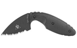 Ka-Bar 1481 TDI Law Enforcement 2.31 Fixed Drop Point Serrated Black AUS-8A SS Blade, Black Zytel Handle, Includes Belt Clip