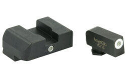 AmeriGlo GL102 i-Dot Sight  Set for Glock  Green Tritium White Outline Front Sight-Green Tritium Rear Sight