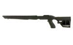 ADAPTIVE TACTICAL 1081039 Tac-Hammer RM4 Black Synthetic, Adjustable Stock with Magazine Compartments, Removable Barrel Inserts, Stowaway Accessory Rail, Fits Ruger 10/22 (Most Barrel Contours)