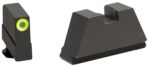 AmeriGlo GL691 Optic Compatible Sight Set for Glock  3XL Tall Green Tritium Lumigreen Outline Front Sight-Black Rear Sight