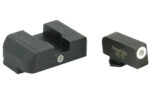 AmeriGlo GL101 i-Dot Sight  Set for Glock  Green Tritium White Outline Front Sight-Green Tritium Rear Sight