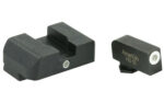 AmeriGlo GL102 i-Dot Sight  Set for Glock  Green Tritium White Outline Front Sight-Green Tritium Rear Sight