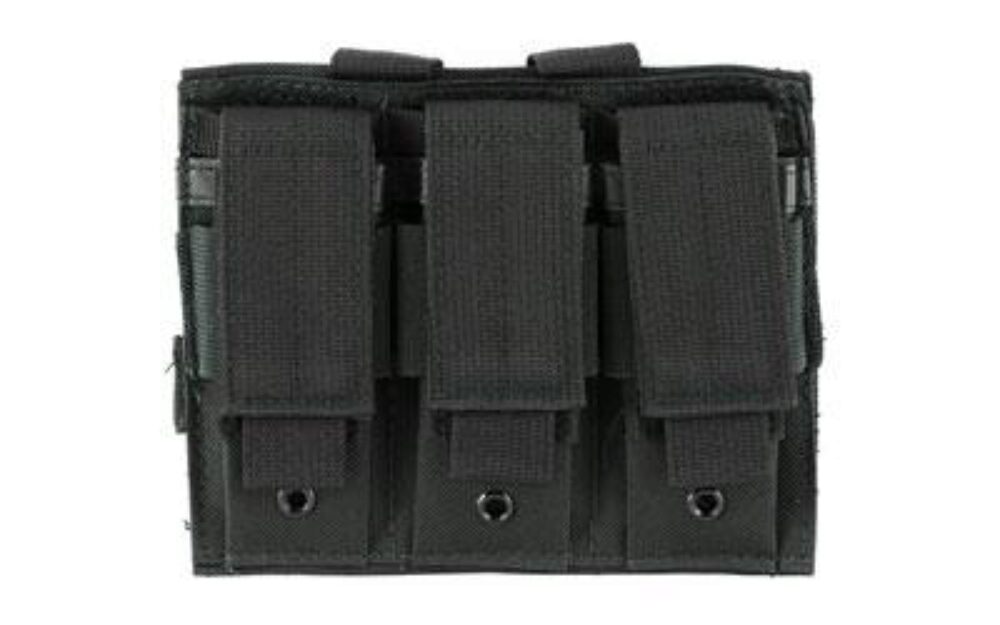 NcStar CVP3P2932B Triple Mag Pouch  Black Nylon