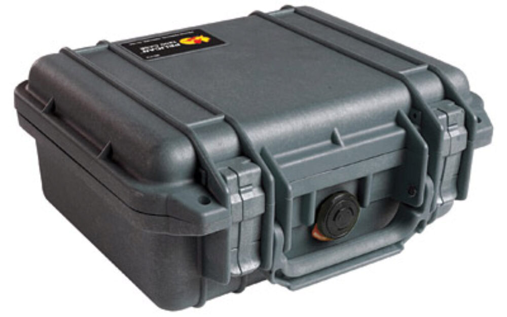 Pelican 1200000110 Protector Case Black Polypropylene Holds Handgun