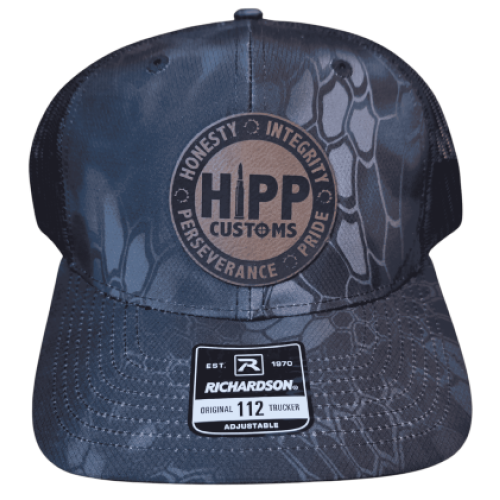 HIPP Trucker Hat - Black Kryptek w/ Leather Patch