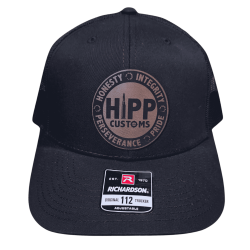 HIPP Trucker Hat - Black w/ Leather Patch