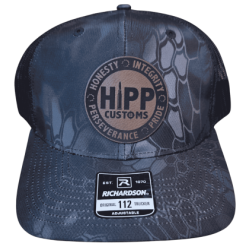 HIPP Trucker Hat - Black Kryptek w/ Leather Patch