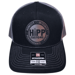 HIPP Truker Hat - Black & Gray w/ Leather Patch