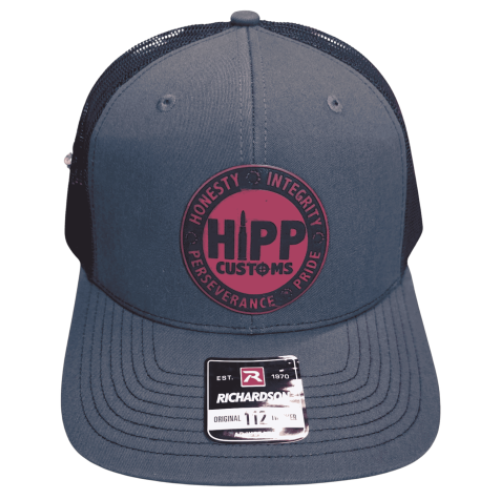 HIPP Trucker Hat -  Gray & Black w/Red Patch