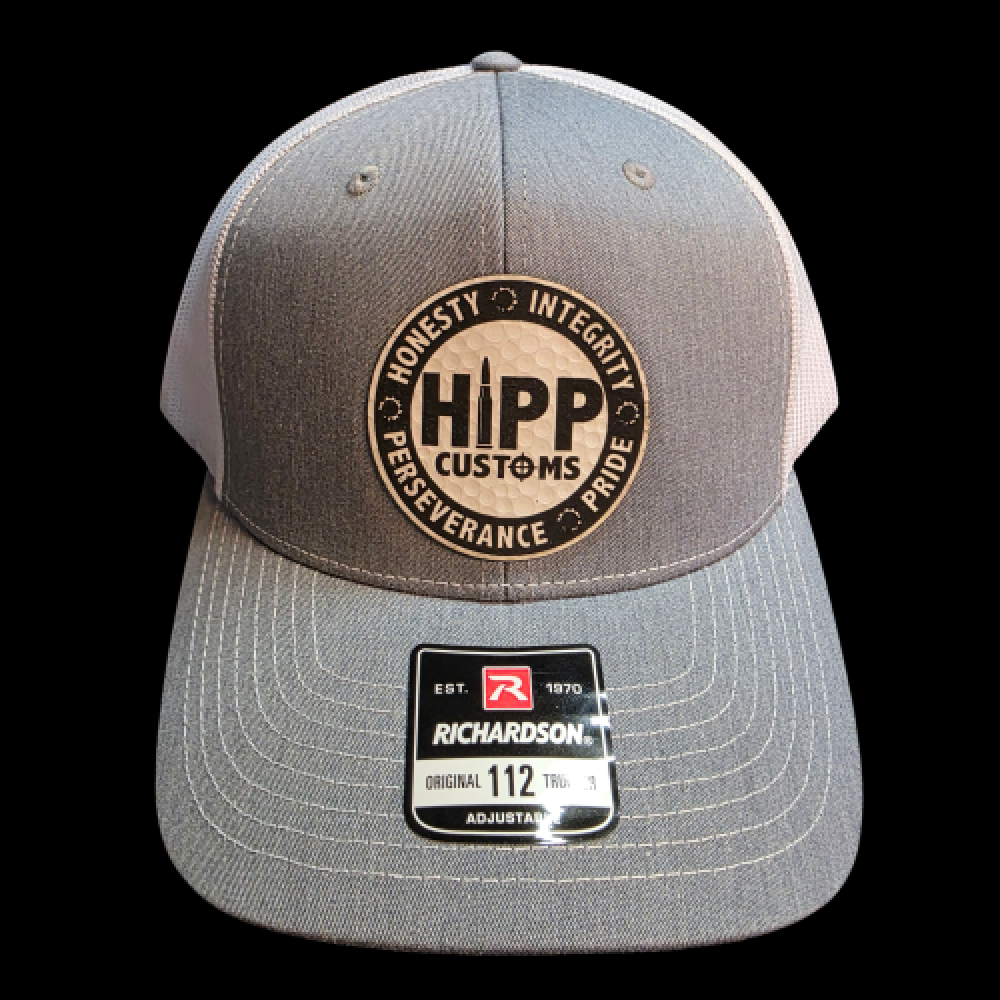 HIPP Trucker Hat - Gray and White w/ Golf Ball Patch