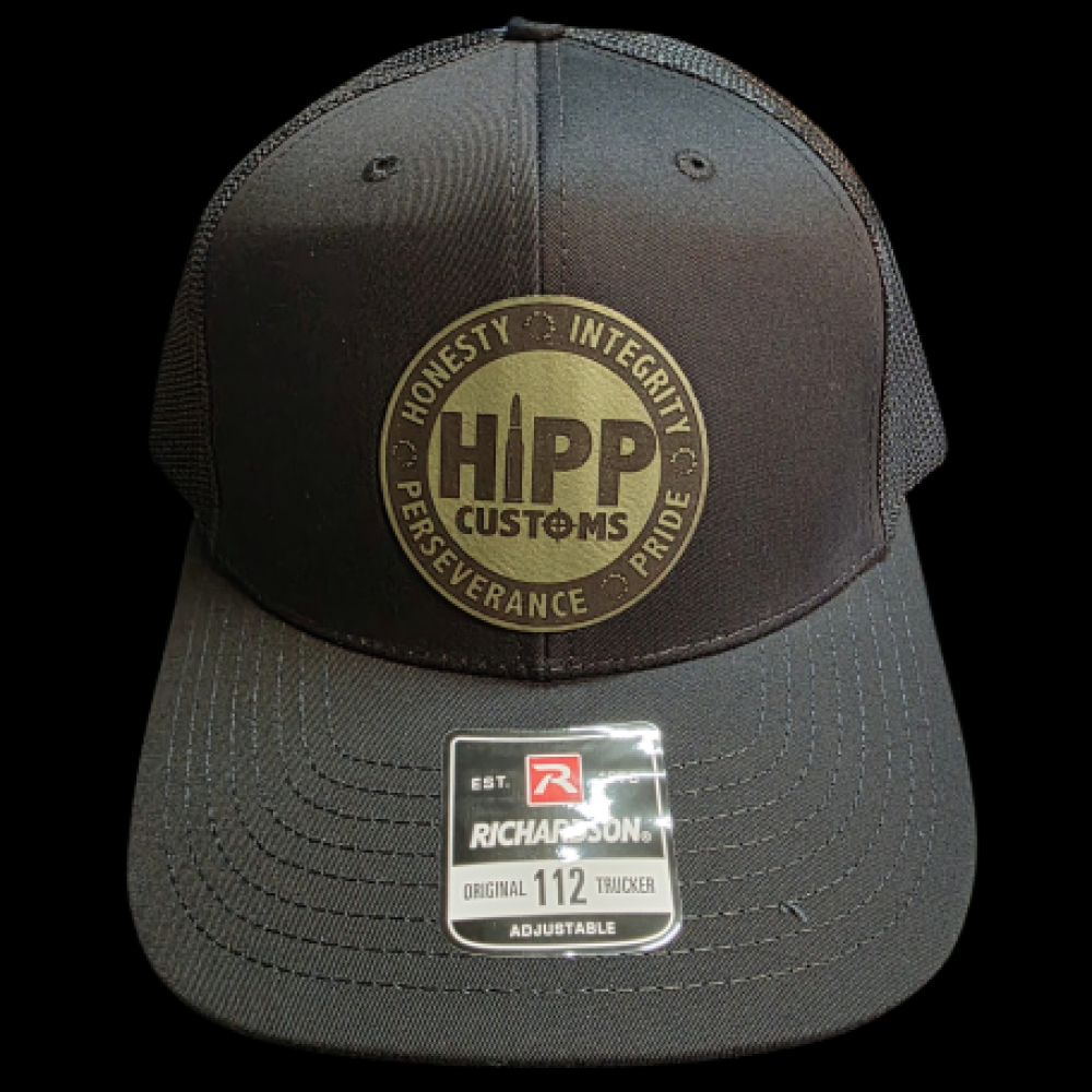 HIPP Trucker Hat - Black w/ Green Patch
