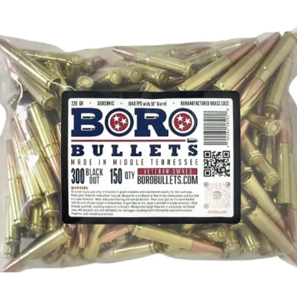 300 BO 220GR BORO Bullets 150 Round Bag