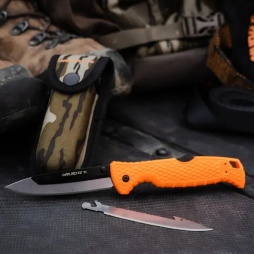 Muddy Swap Replace-A-Blade Knife + 3 Blades