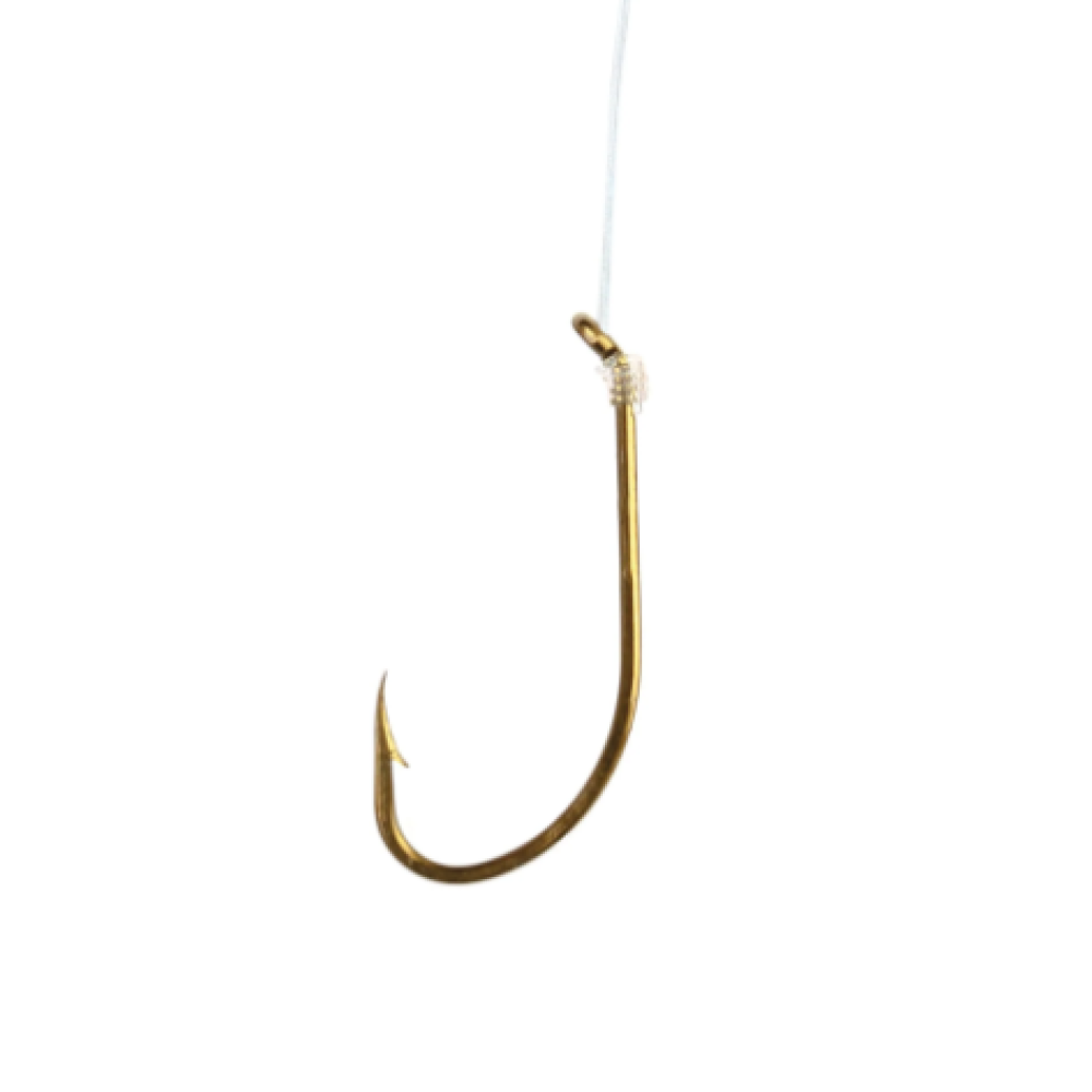 EAGLE CLAW SZ2 SNELL PLAIN SHANK GOLD