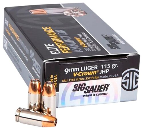 SIG AMMO 9MM 115GR JHP 50/1000