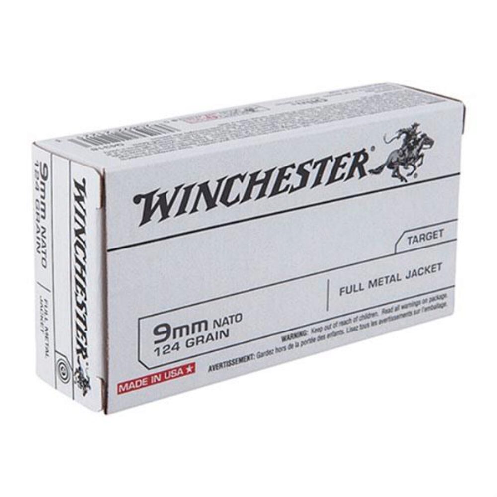 USA WHITE BOX 9MM LUGER HANDGUN AMMO