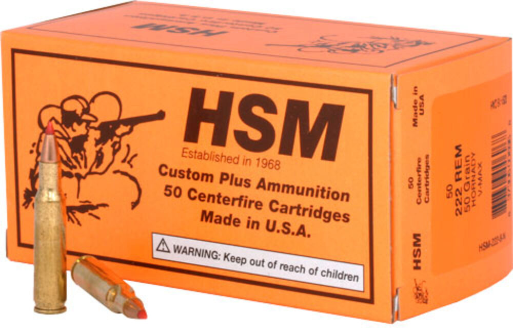 HSM 222 REM 50GR HORNADY V-MAX