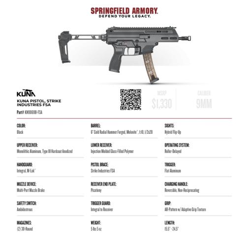 Kuna 9mm 6.1" w/ Brace