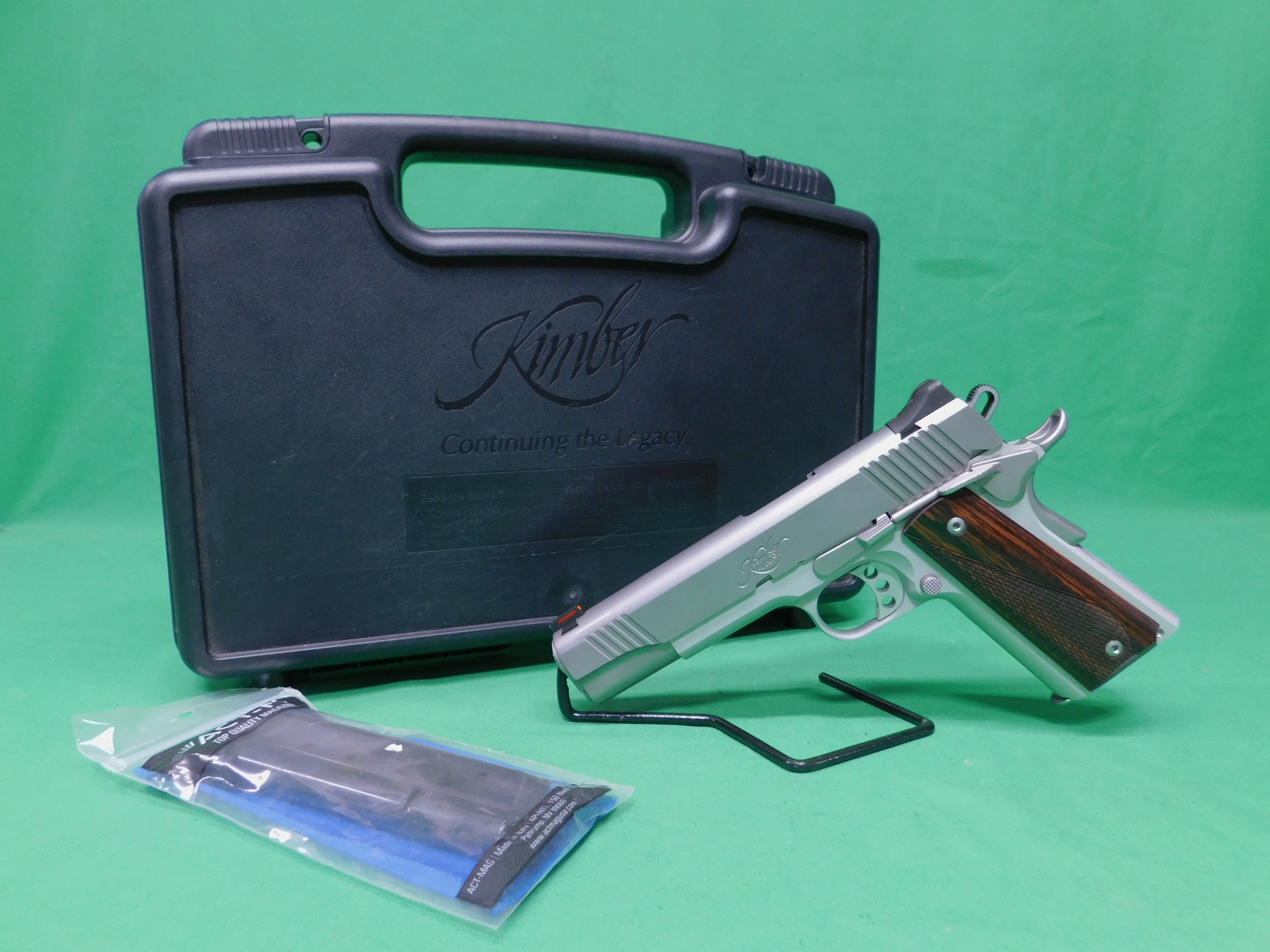 USED KIMBER STAINLESS LW 9MM 5" W/CASE & (2) 9RD MAGS -img-0