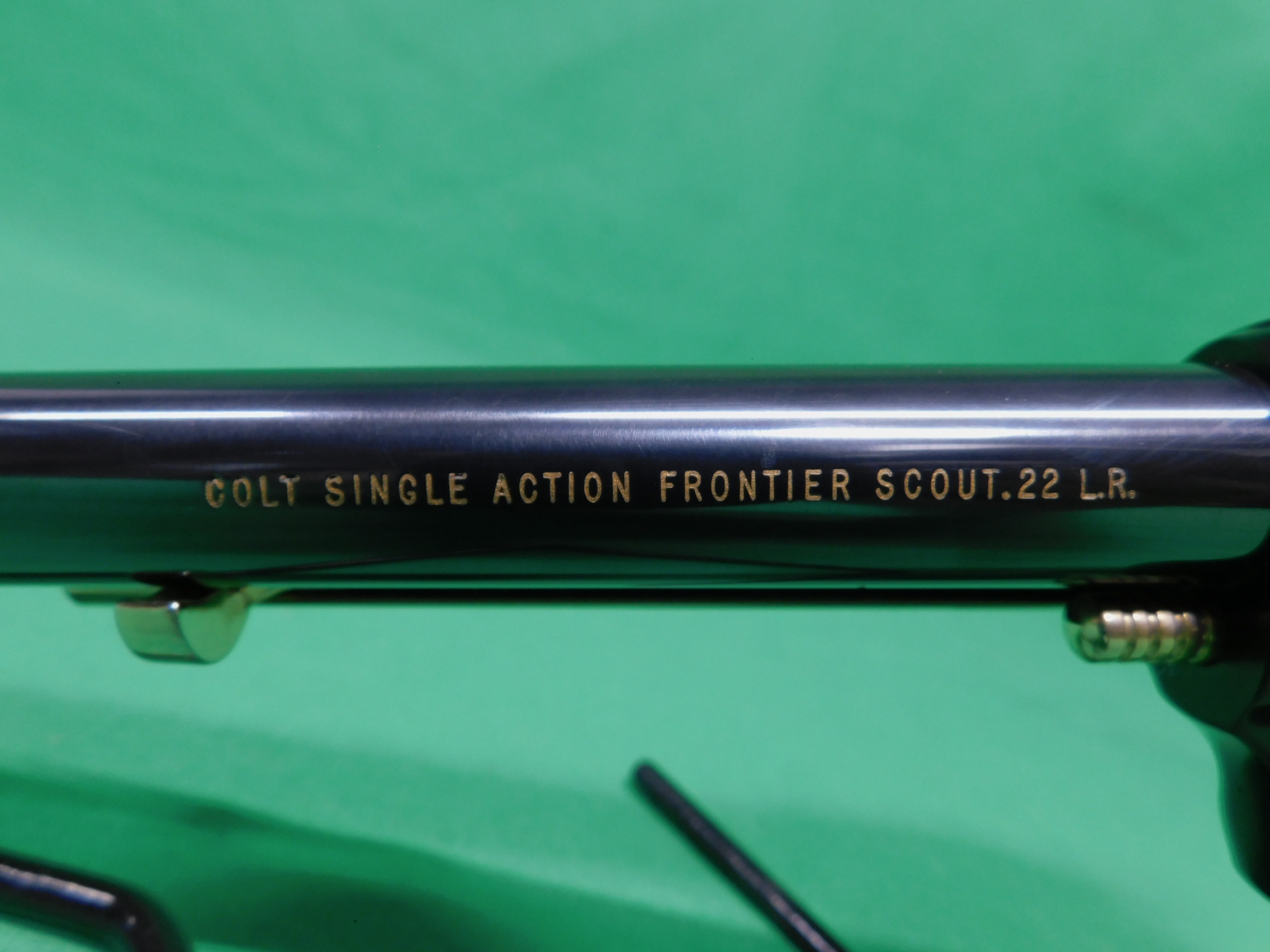 USED 1969 COLT FRONTIER SCOUT GOLDEN SPIKE .22LR 6" REVOLVER. BLACK AND GOL-img-4