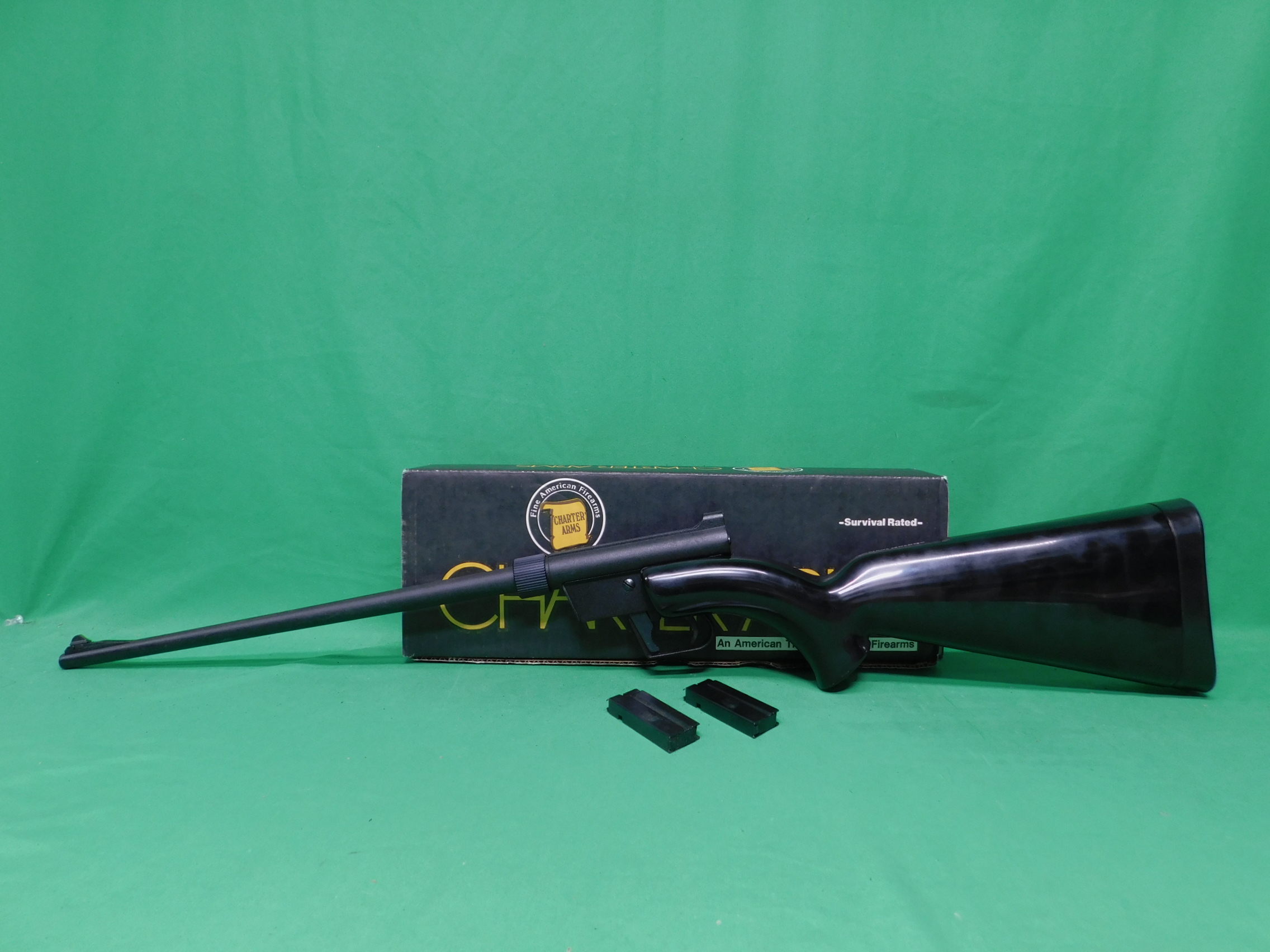 USED CHARTER ARMS AR-7 EXPLORER .22LR BLACK SEMI AUTO RIFLE. IN BOX W/1-MAG-img-0