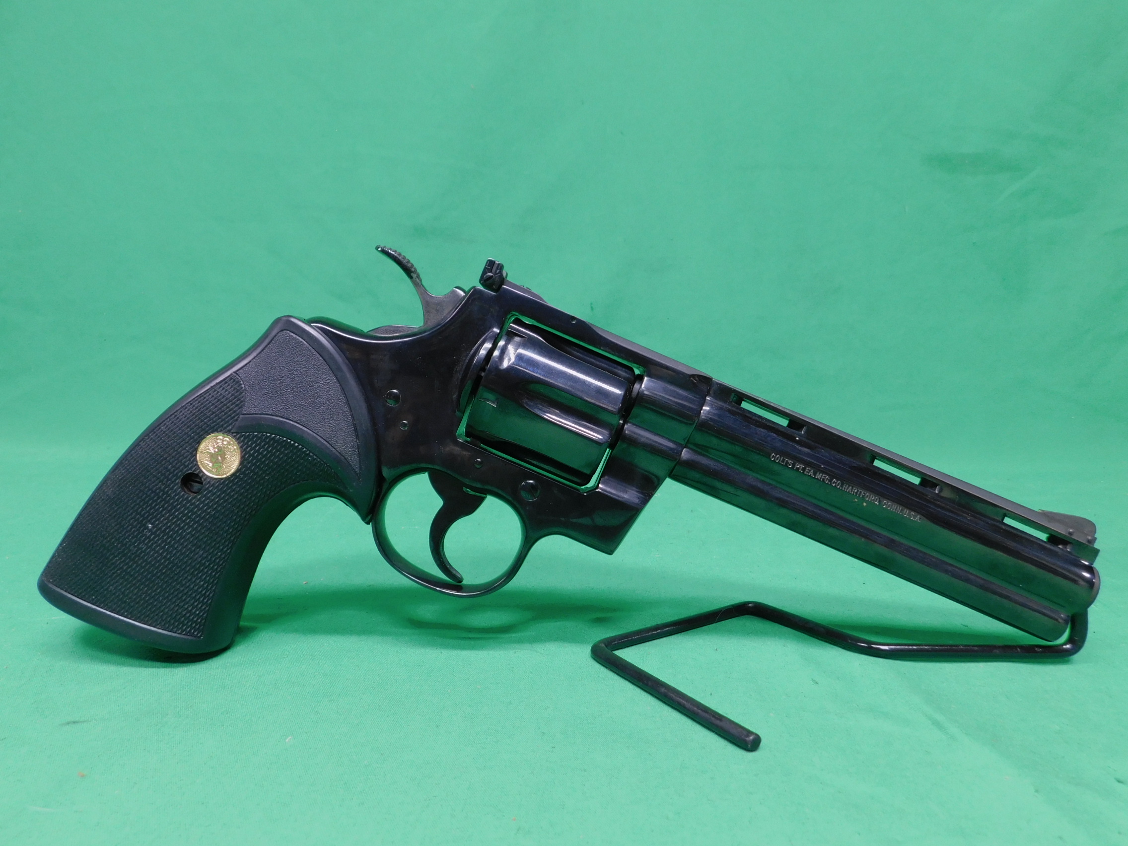 USED 1983 COLT PYTHON .357 MAG 6" BLUED REVOLVER. SENT BACK TO FACTORY FOR -img-1