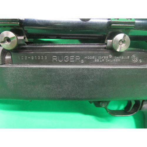 USED 1985 RUGER 10/22 22LR 18" W/4X32 SCOPE, FOLDING STOCK, & NO MAG