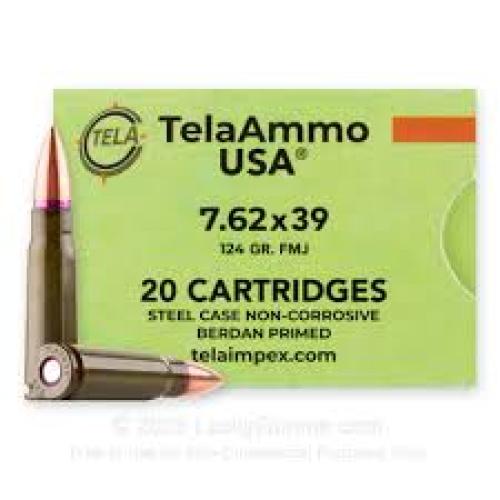 TelaAmmo USA 7.62x39mm 124 Grain
