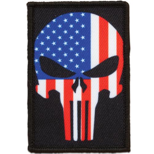 Morale Patch - Skull USA Flag
