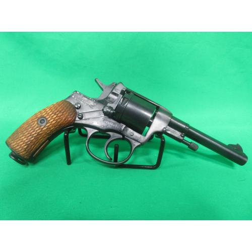USED IZHEVSK RUSSIAN M1895 32 ACP CONVERSION 4.5" BLUED W/WOOD GRIPS & HOLSTER 95%