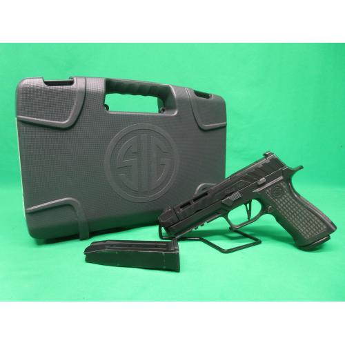USED SIG SAUER P320V004 P320 SPECTRE COMP BLACKOUT 9MM 4.6" TB W/CASE (2) 17RD MAGS 