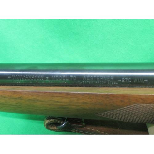 USED WINCHESTER MODEL 70 WESTERNER .270 WIN 22" BOLT RIFLE.