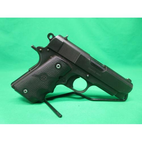 USED COLT M1991A1 COMPACT 45ACP 3.5" 1911 OFFICERS SIZE PISTOL W/ HOGUE GRIPS & (1) 7RD MAG
