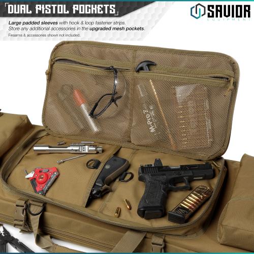 Savior Equipment RB-3612DG-VER2-TN - Urban Warefare - Double Rifle Case - Tan