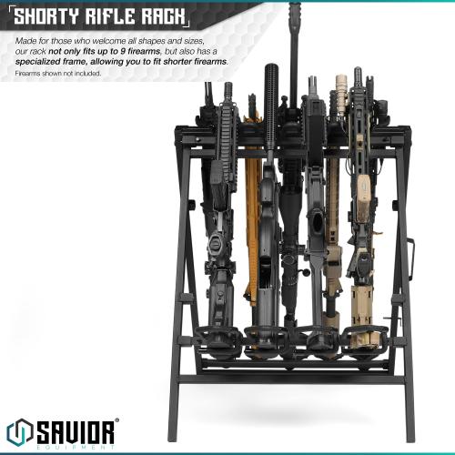 Savior Steel Rifle Rack - 9 SBR Rifle Stand - Tan