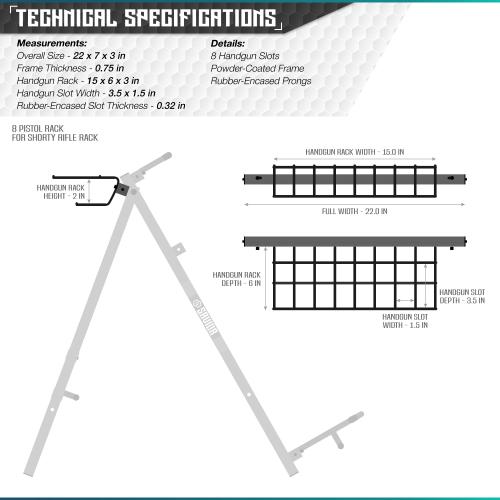 [Add-on] Steel Rifle Rack - SBR - Pistol Rack - Black