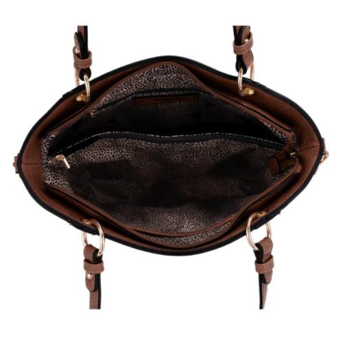Jessie & James Austin Whipstitching Concealed Carry Lock and Key Tote Tan